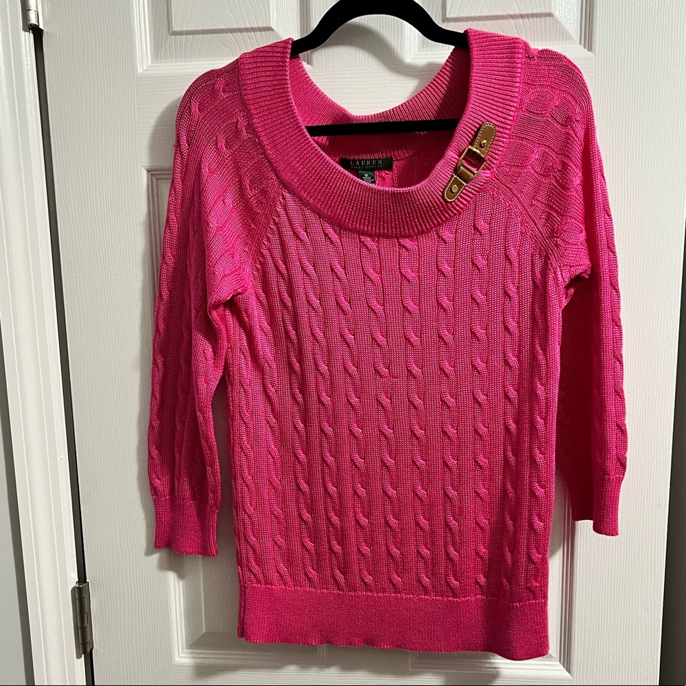 Ralph Lauren Women’s braided Sweater Size m